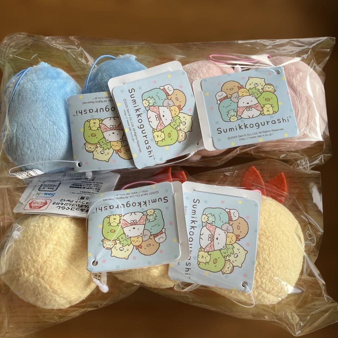 すみっコぐらし　たぴおかコンビニちびマスコット　ばんざいゴム紐マスコット