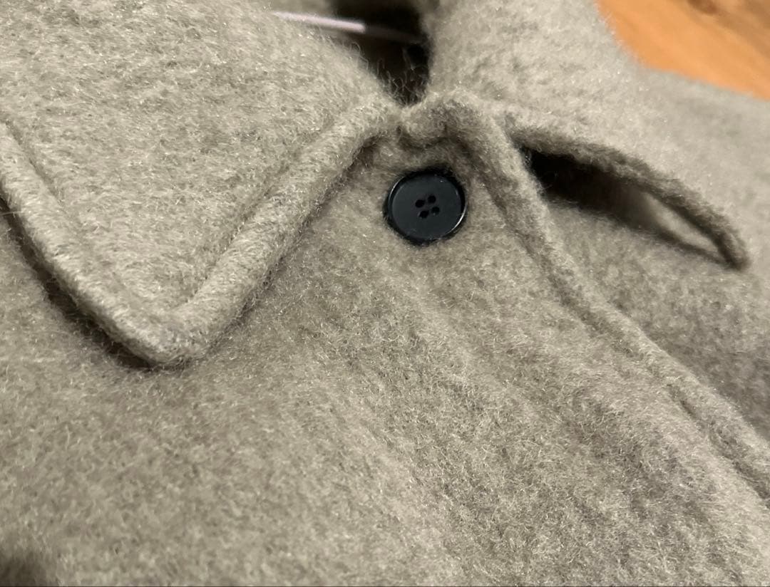 【トゥデイフル 】Shaggy Over Coat オリーブ 36