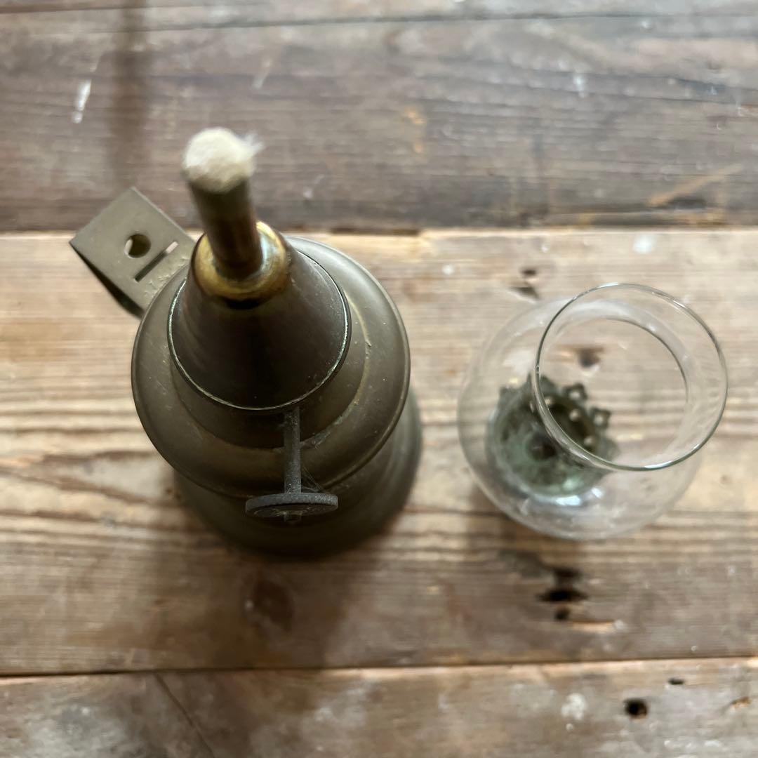 フランスの古いオイルランプ ヴィンテージ アンティーク