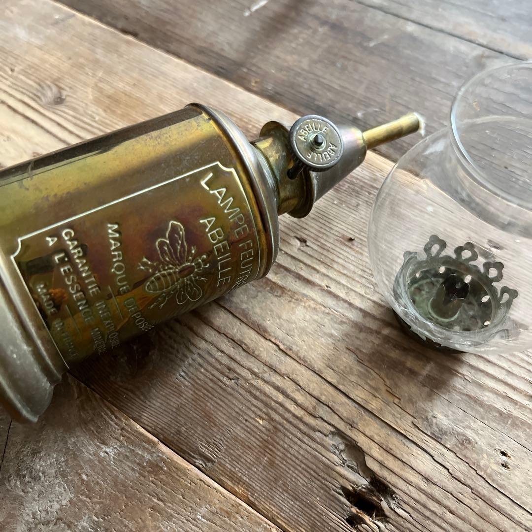 フランスの古いオイルランプ ヴィンテージ アンティーク