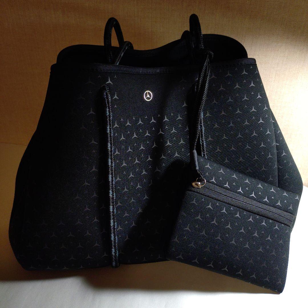 Mercedes Benz メルセデス・ベンツブラックトートバッグ 　ポーチ付き