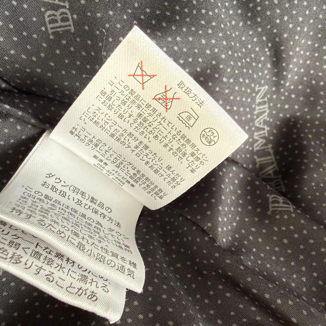 4WAY⭐︎BALMAIN立体総柄 軽量フォックス ファー ロゴボタン 高級ダウン