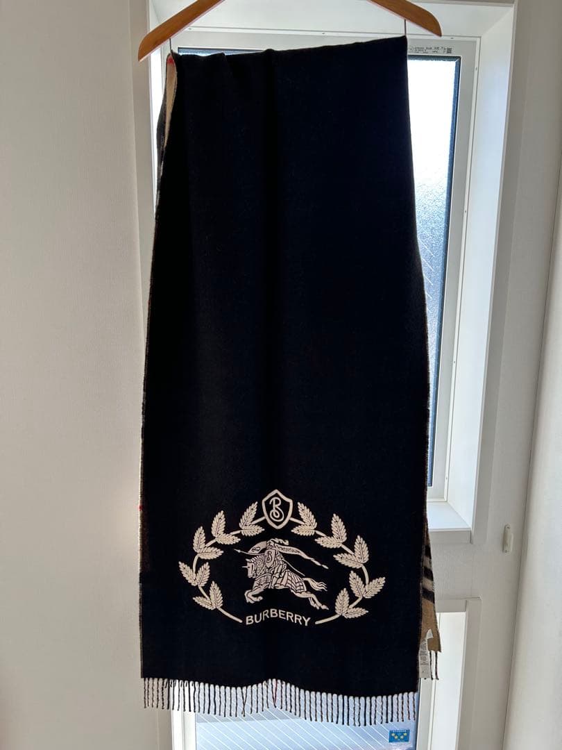 【未使用品タグ有り】BURBERRY 100%カシミアスカーフ
