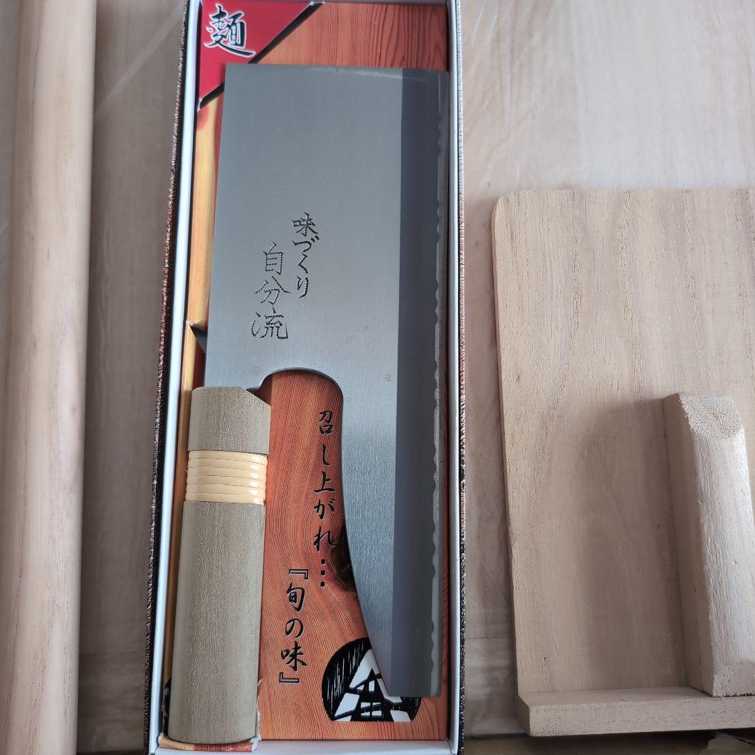 【早いもの勝ち‼️】そば打ち用の包丁・まな板・麺棒セット