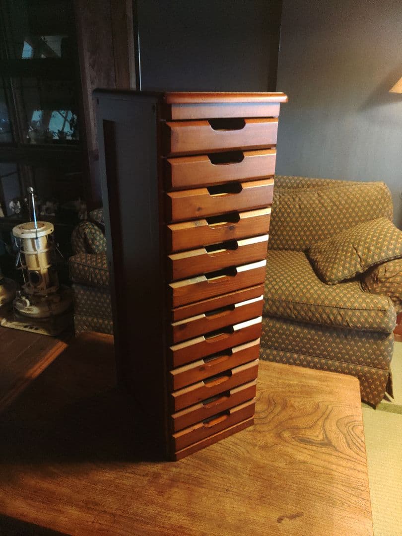 希少　チェスト　12段　A4　キャビネット　ラック　棚　シェルフ