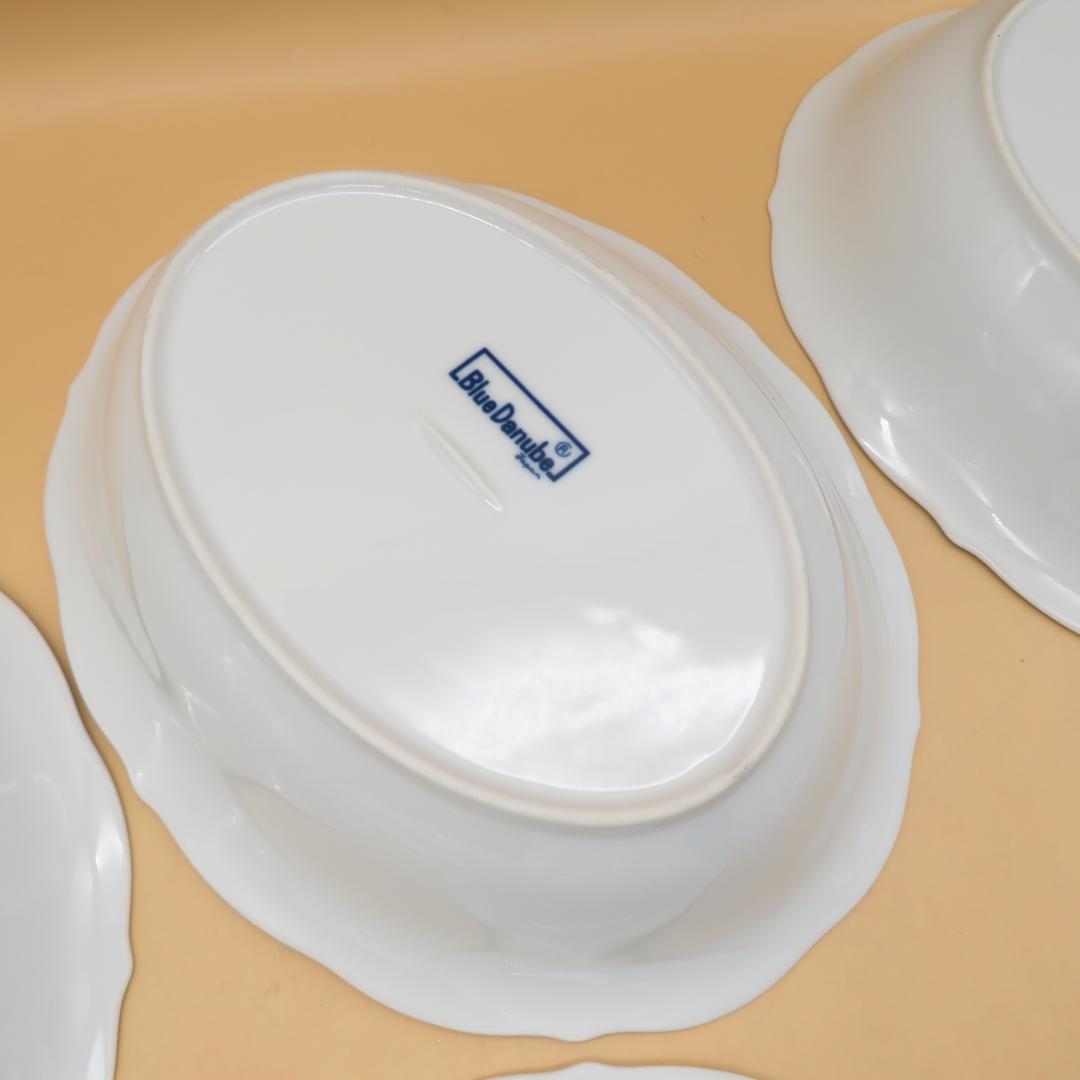 美品　ブルーダニューブ Blue Danube　オーバル　深皿　６枚