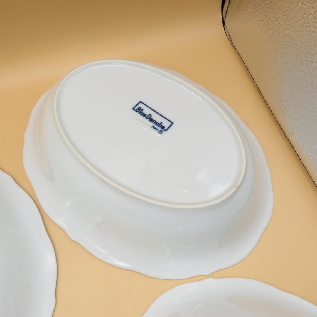 美品　ブルーダニューブ Blue Danube　オーバル　深皿　６枚