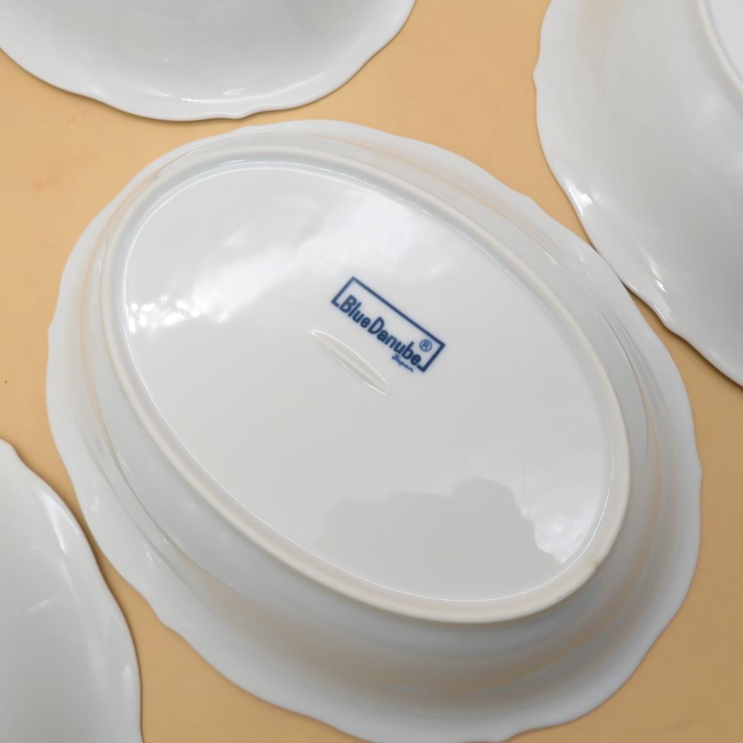 美品　ブルーダニューブ Blue Danube　オーバル　深皿　６枚