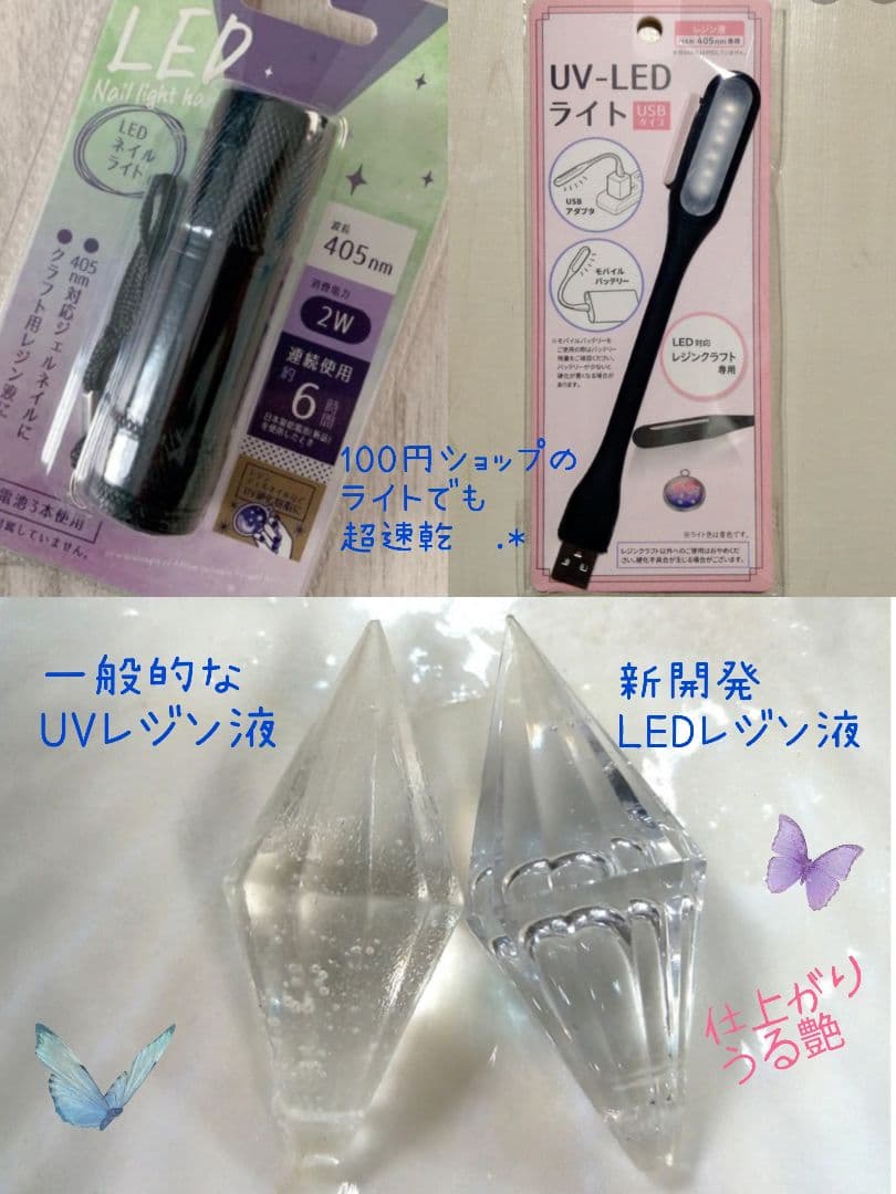 専用レジン液 ユキハナ10本、ツキハナ10本、コーティング剤つき