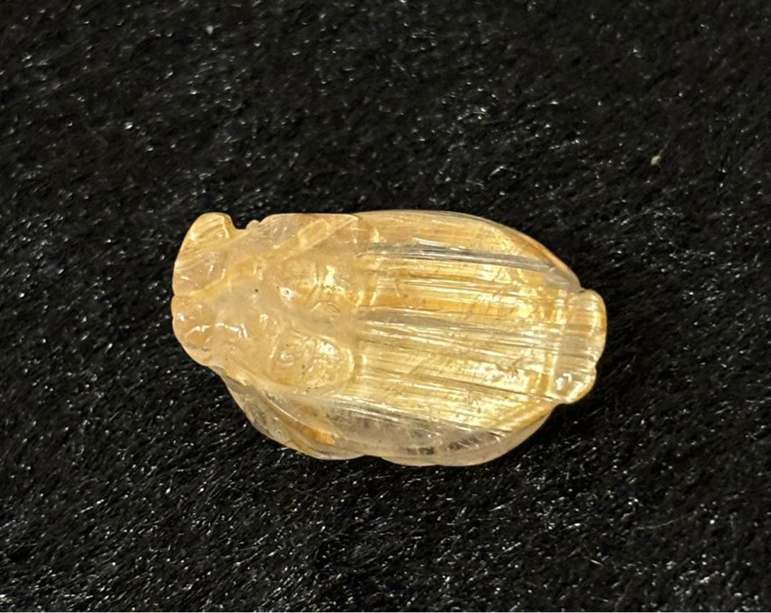 【金運、仕事運上昇】⭐️タイチンルチルロングイ⭐️貫通穴あり⭐️95