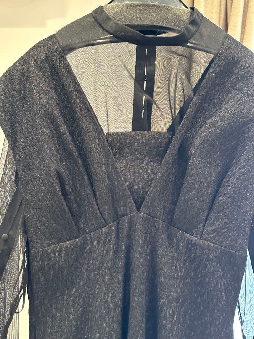 なつき☆新品⭐︎結婚式披露宴niana ジャガードドレスブラックM