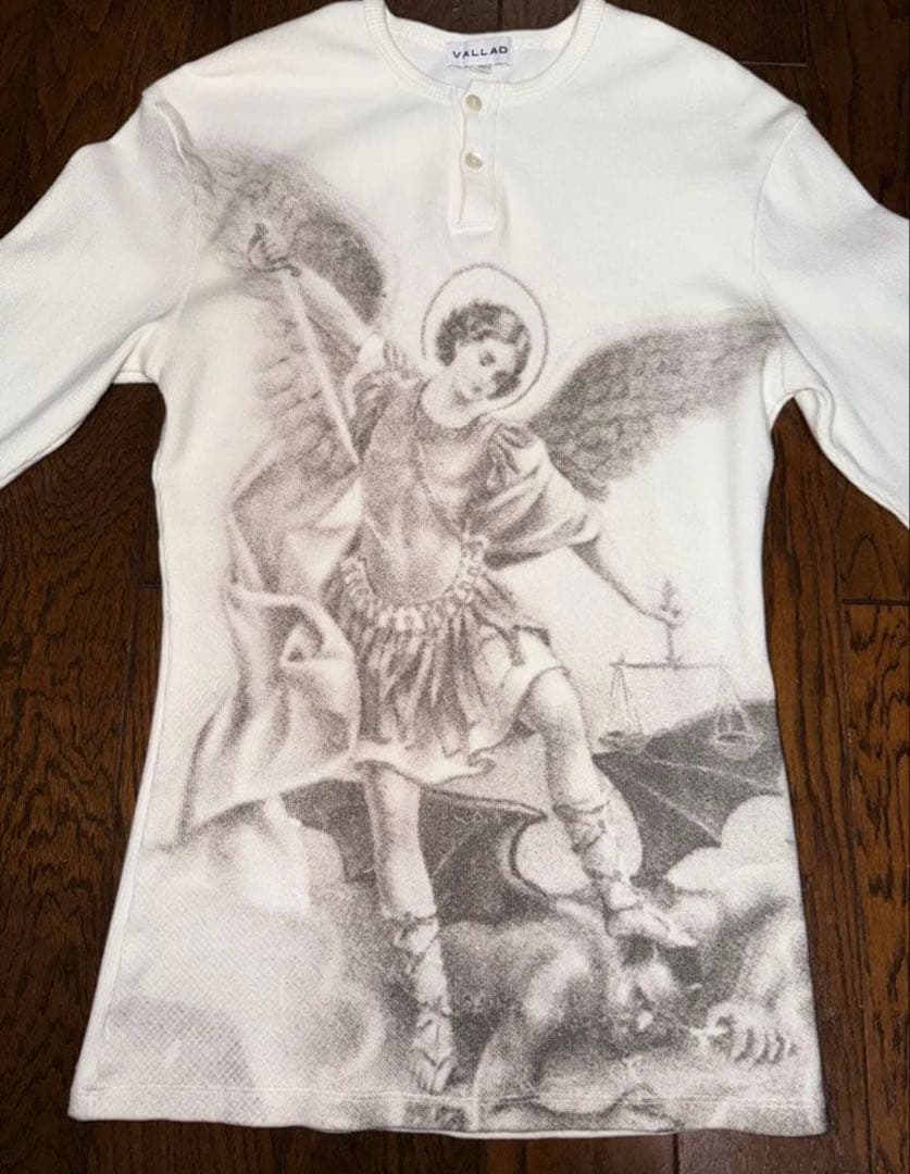 M VALLAD V.HENRY NECK L/S WHITE サーマル