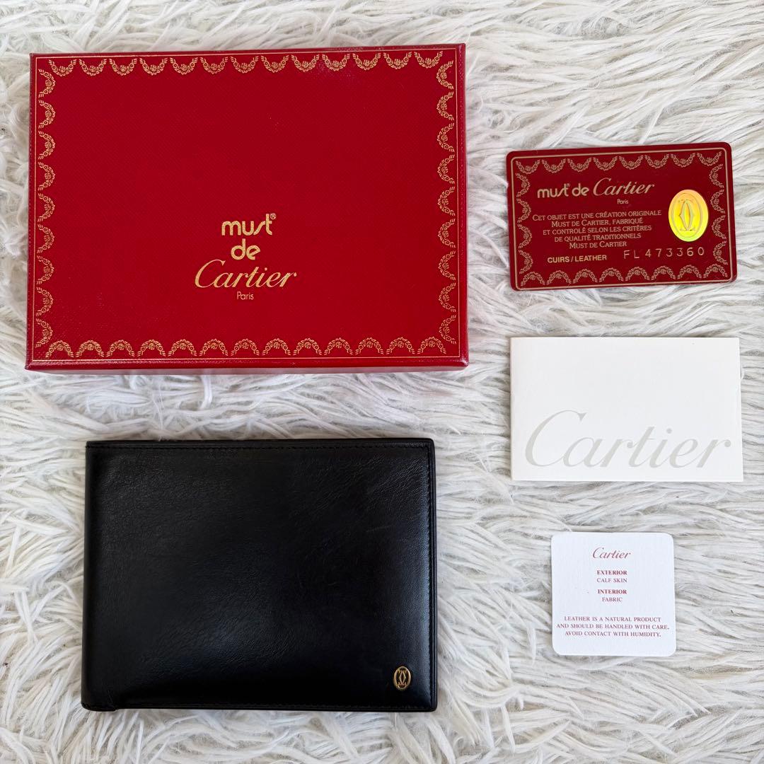 未使用品✨Cartier カルティエ パシャ 二つ折り財布 お札入れ ブラック