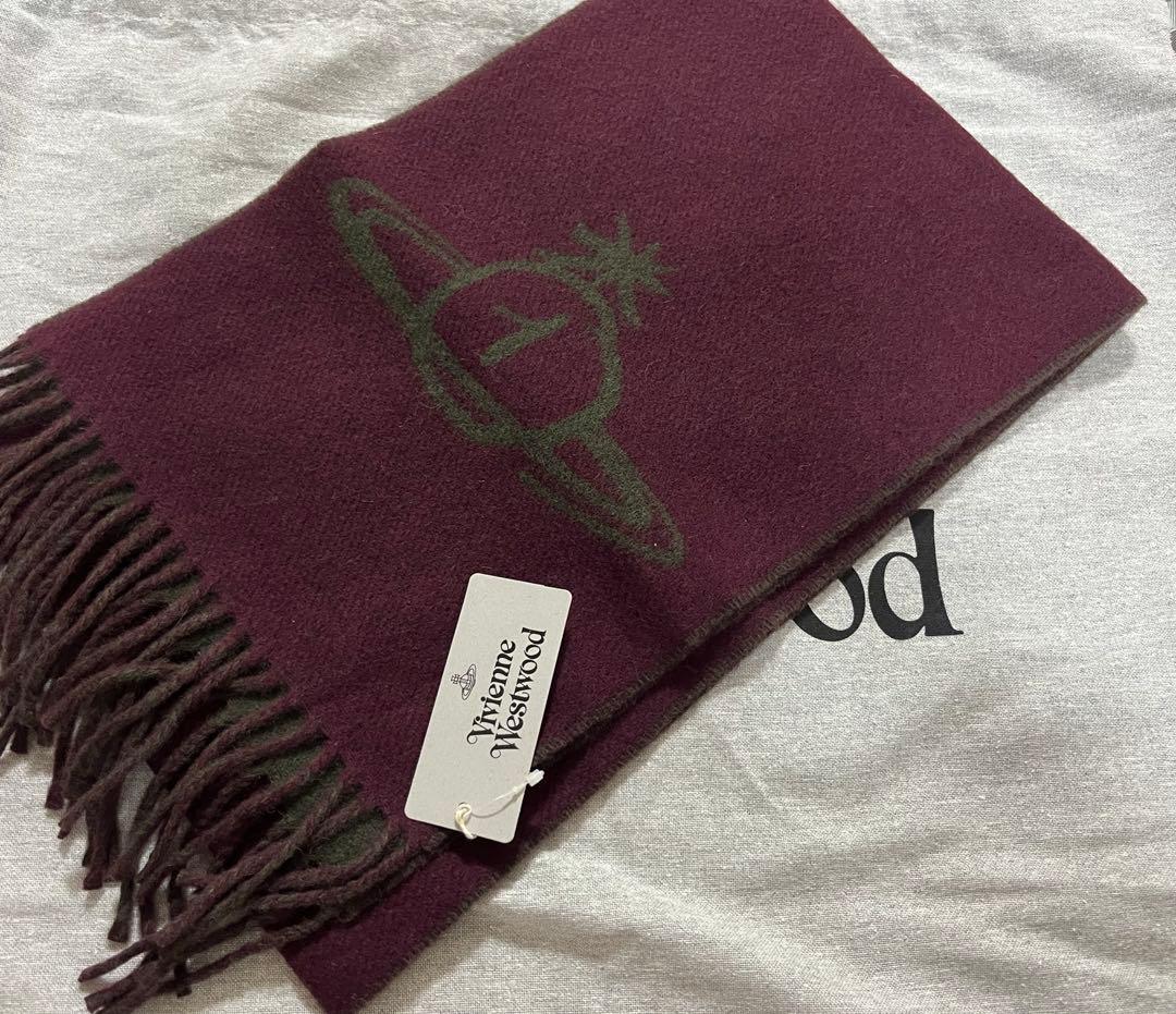 Vivienne Westwood マフラー　ボルドー×グリーン