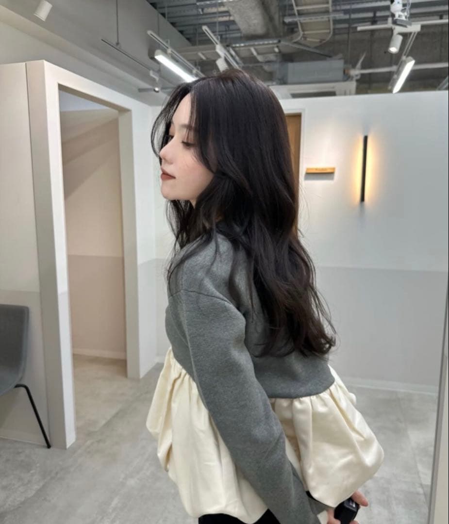 最安値✨️THETOÉ Aachen BalloonPeplum Sサイズ　グレー