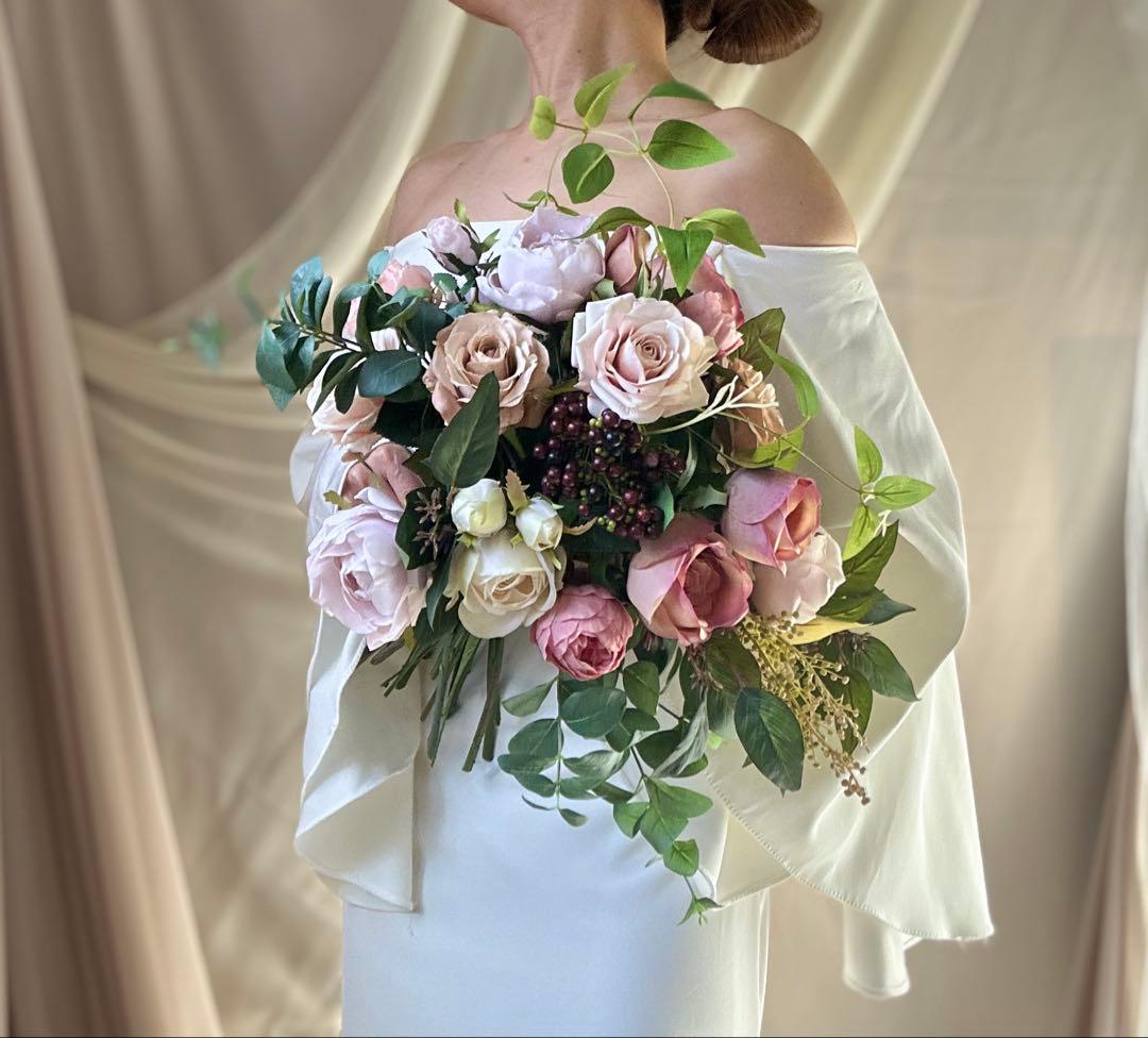 ウェディングブーケ アーティフィシャルフラワー バラ