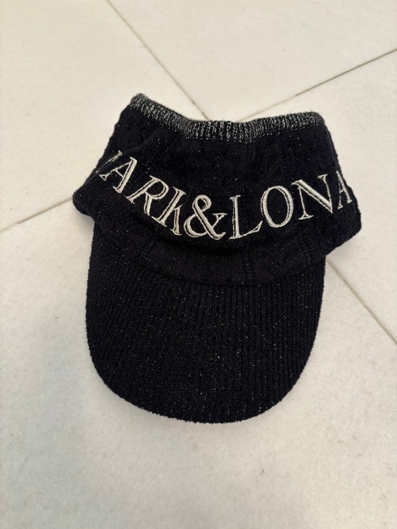 Runa様 & LONA 2024黒 ニットバイザー ストーン付き 超美品