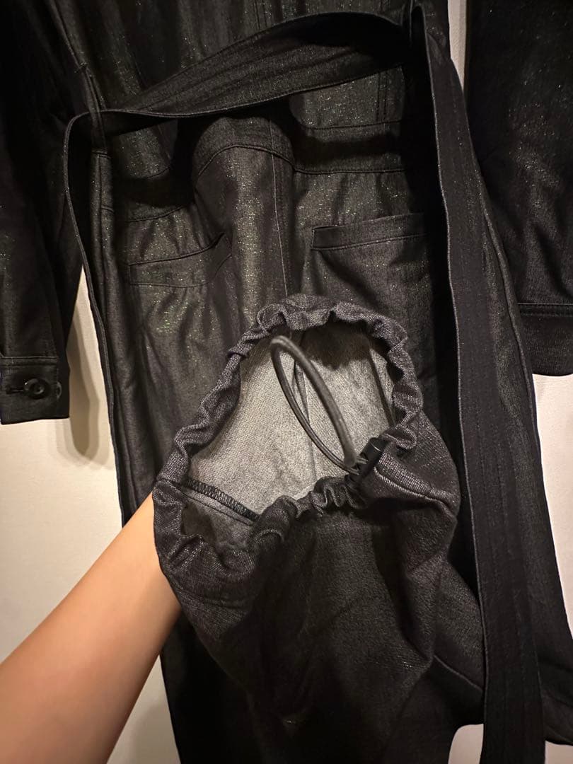 Ameri デニムライク オールインワン 【BLACK Sサイズ】