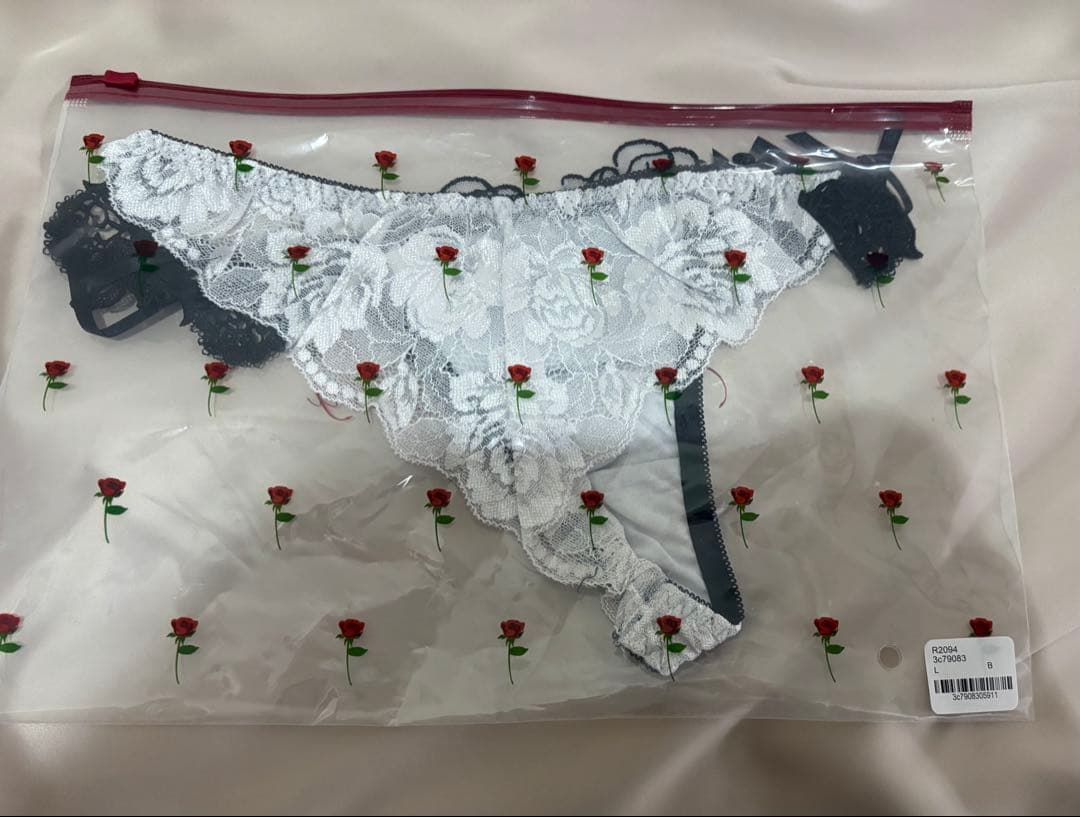 【希少レア大人気】ゴージャスシャインローズチョーカーブラ＆Tバック【B75】青