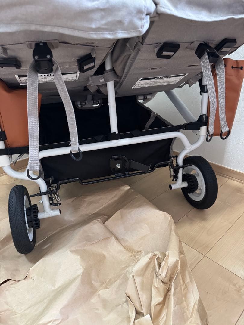 ココダブル　エアバギー　双子用ベビーカー グリーン　2人乗り　他5点付き