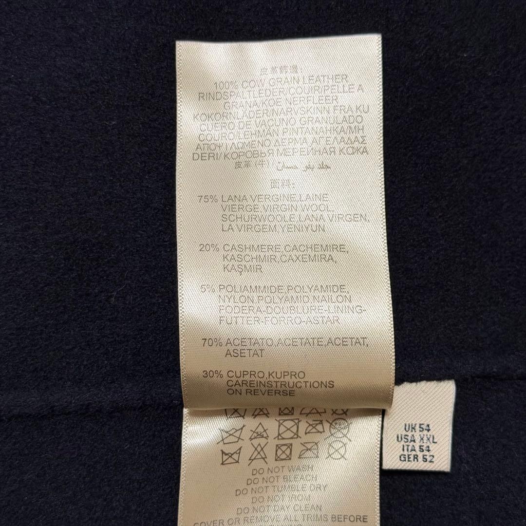 ☆極美品☆バーバリー　カシミヤトレンチコート　リバー仕立　ブラック　2XL