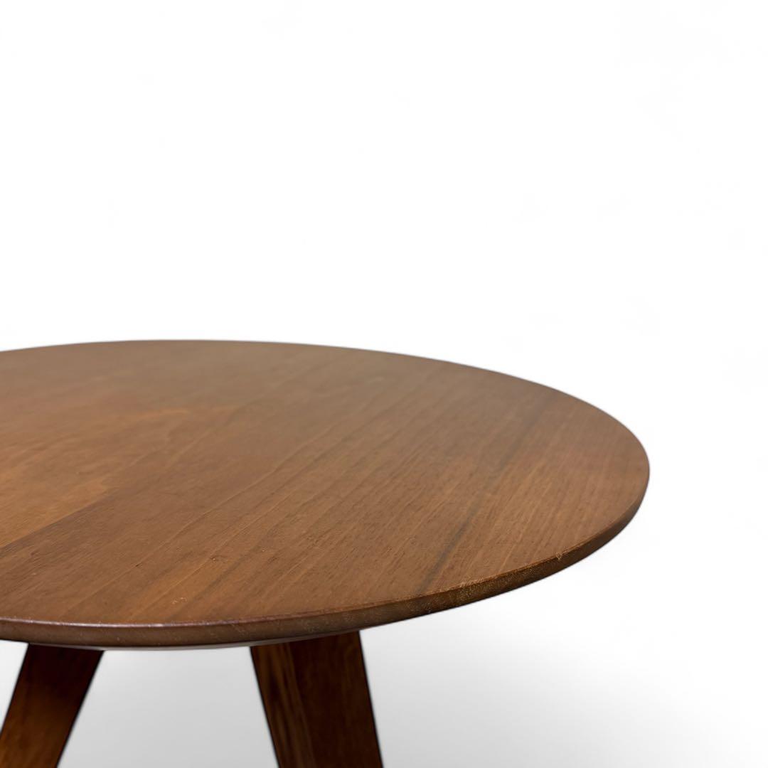 柏木工　サイドテーブル　ウォールナット　直径40cm 無垢材　花台　北欧