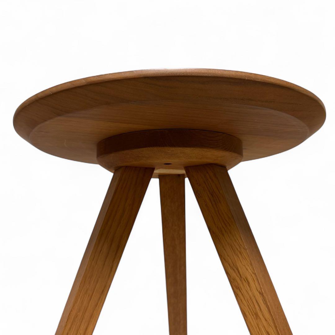 柏木工　サイドテーブル　ウォールナット　直径40cm 無垢材　花台　北欧