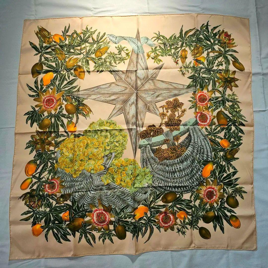 エルメス カレ90 PASSIFLORES パッションフラワー スカーフ シルク