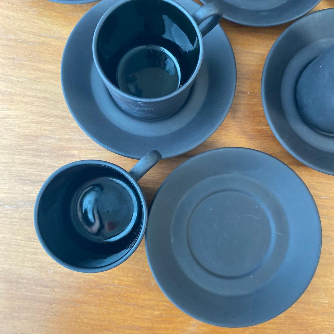 ウェッジウッド ブラックバサルト　コーヒーセット　デミタス カップ　廃盤　希少