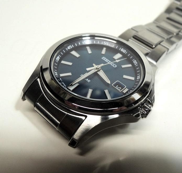 SEIKO SBPN071 ソーラー時計 シルバーブルー