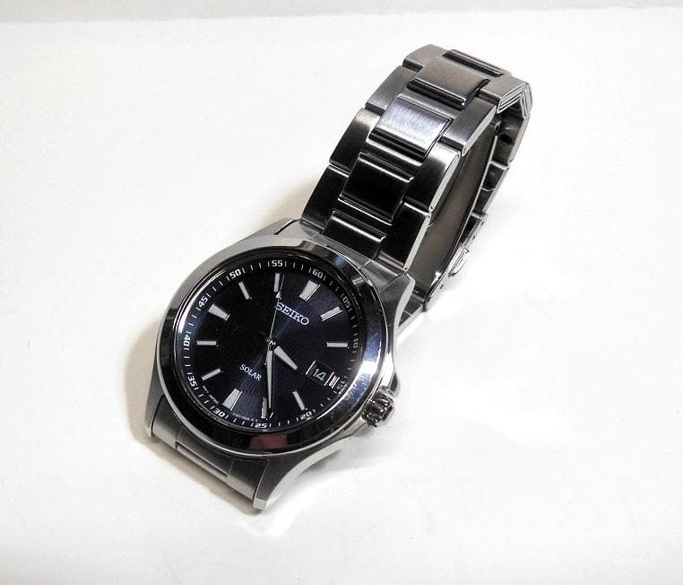 SEIKO SBPN071 ソーラー時計 シルバーブルー