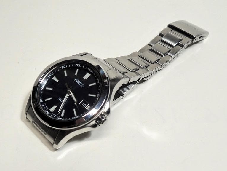 SEIKO SBPN071 ソーラー時計 シルバーブルー