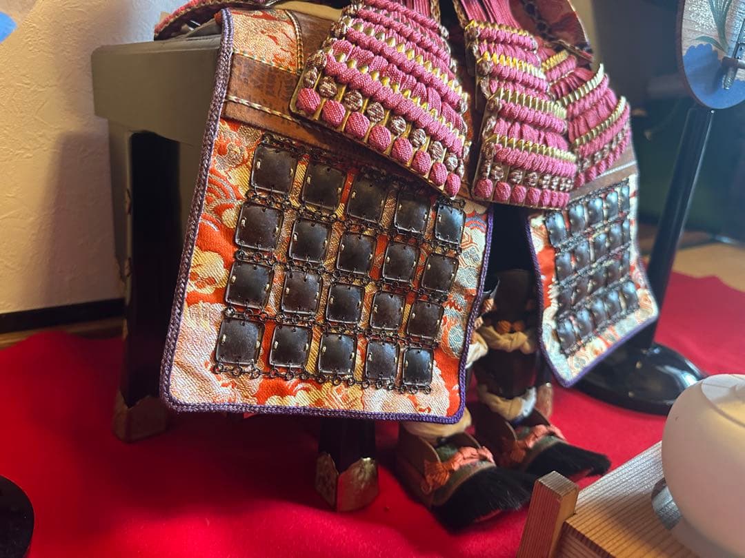 京都丸平　丸屋　大木平蔵作　五月人形　共箱あり　ピンク