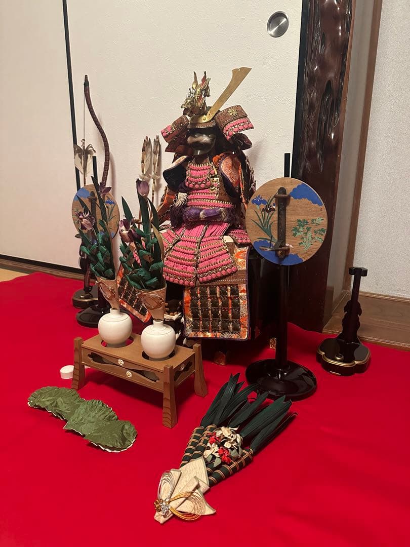 京都丸平　丸屋　大木平蔵作　五月人形　共箱あり　ピンク