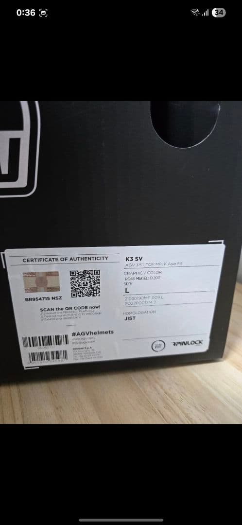 せぶん【新品未使用】AGV K-3 SV ロッシ フルフェイスヘルメット