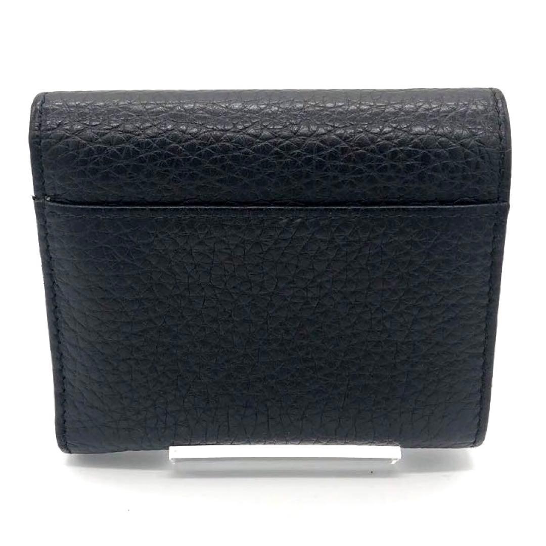 新品同様✨プラダ レザー　三つ折り財布　ブラック