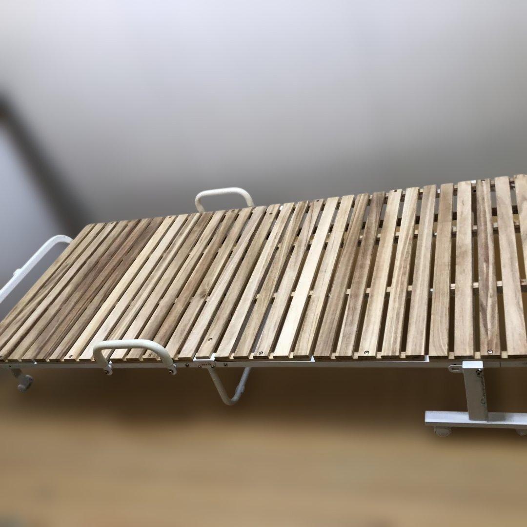 折りたたみ すのこベッド シングル スチールフレーム 112952-5-002