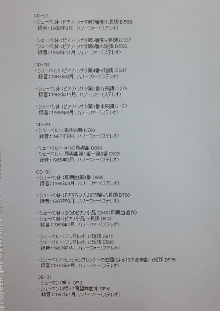 ウィルヘルム・ケンプ ソロ・ピアノ演奏集 CD35枚組 (新品未開封)