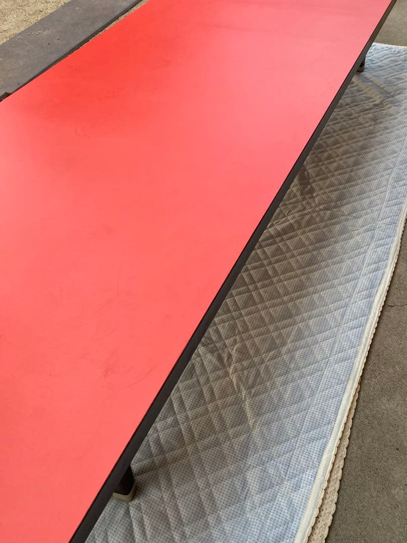 赤色長方形ローテーブル約180x 90cm 折りたたみ式　長机　会議　宴会　中華