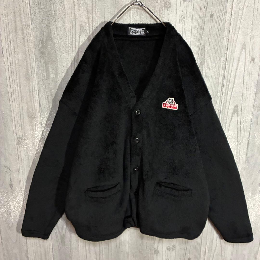 【人気カラー】ヒステリックグラマー　ガールワッペン　ハイロフトカーディガン　XL