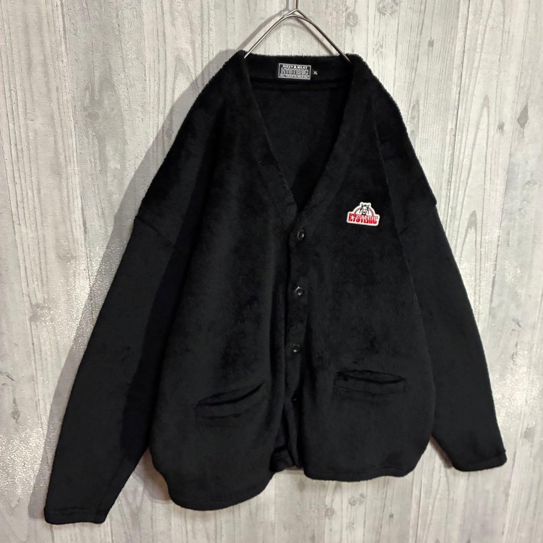 【人気カラー】ヒステリックグラマー　ガールワッペン　ハイロフトカーディガン　XL