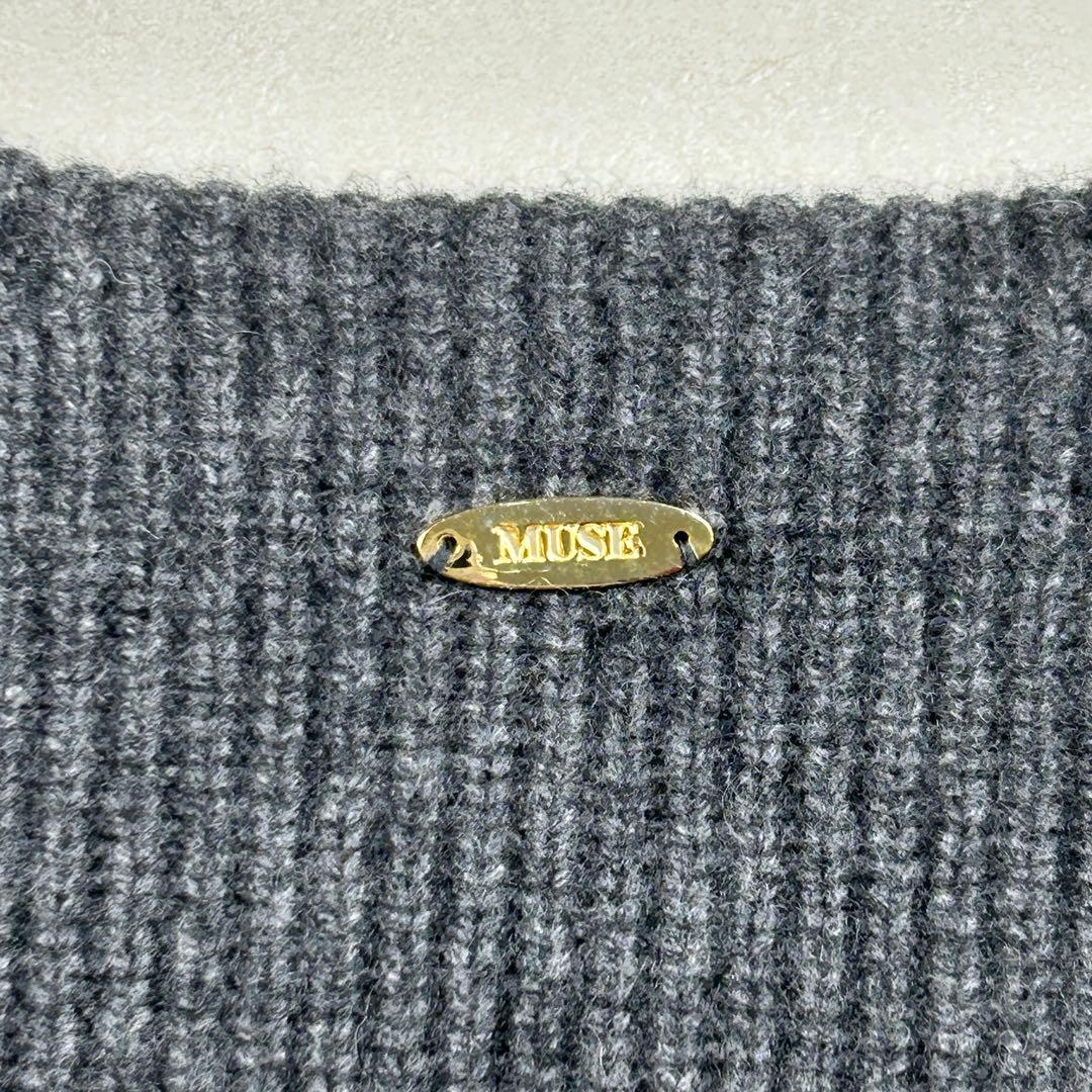 ミューズドゥーズィエムクラス 美品 ボートネック カシミヤシルク混 ワイドニット