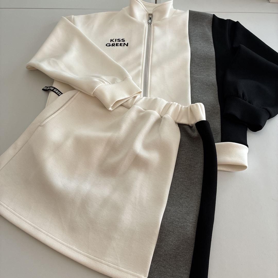 ミッチー座　専用　KISS GREEN セットアップ 黒/白/灰サイズ2 ゴルフ