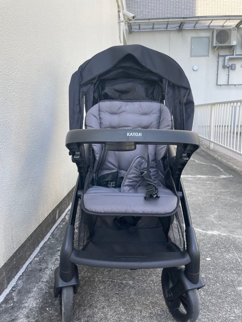 【ほとんど未使用】KATOJI 2人乗りベビーカー　2人でゴーDX （ブラック）