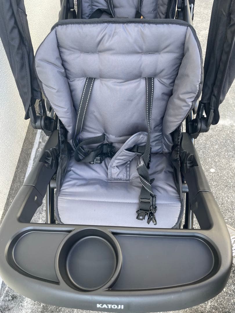 【ほとんど未使用】KATOJI 2人乗りベビーカー　2人でゴーDX （ブラック）