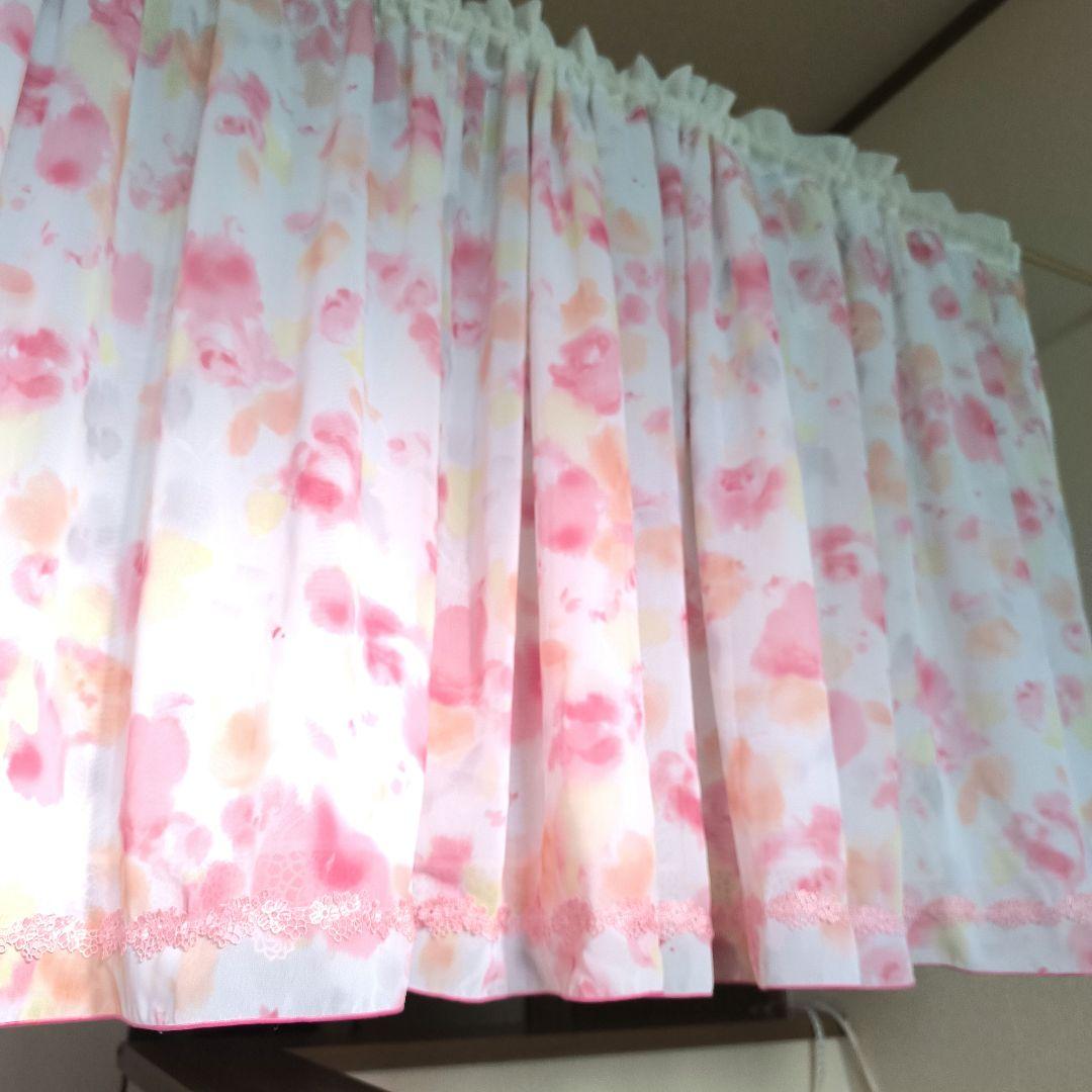 カフェカーテン【ピンクタイガー様オーダー品　2枚重ね　リバーシブルデザイン】