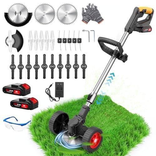 草刈り機 充電式草刈り機 1880W高出力 21V 2*2000mAh大容量 b
