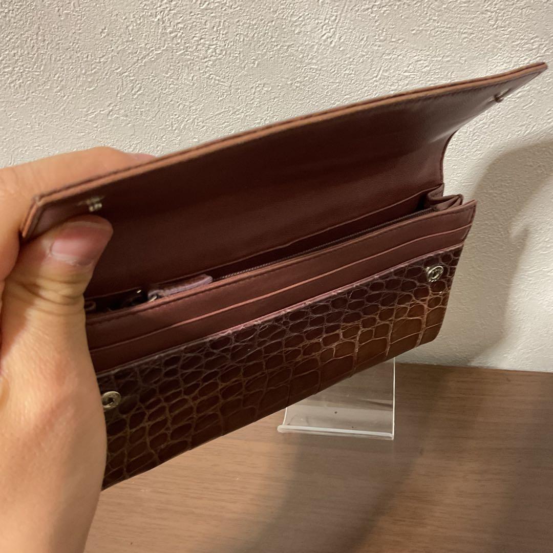 ☆開店セール☆ 定価約45万 小銭入未使用 美品 プラダ クロコダイル 長財布②