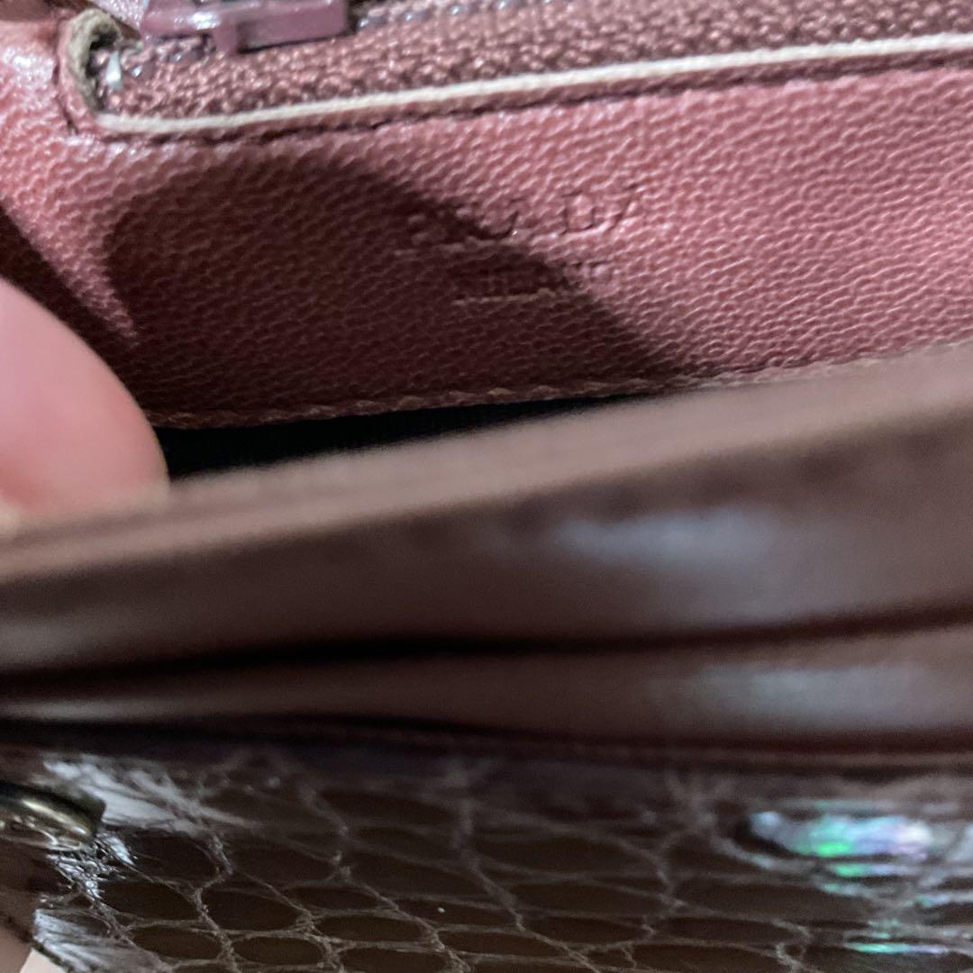 ☆開店セール☆ 定価約45万 小銭入未使用 美品 プラダ クロコダイル 長財布②