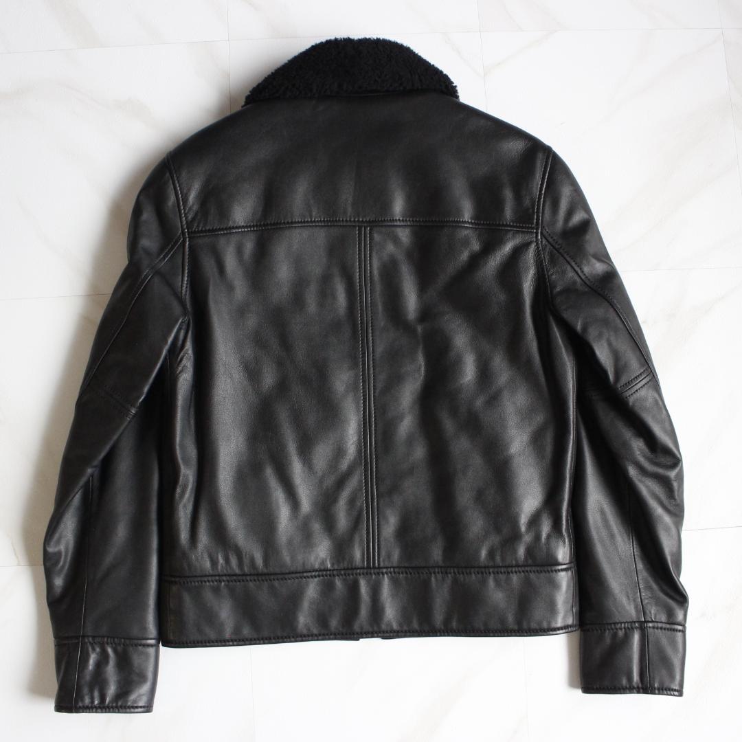 【極美品】COACH ラムレザージャケット Mサイズ ブラック キルティング